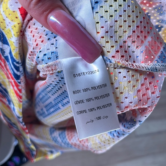 Opening ceremony long sleeve RBY Red Blue Yellow striped shirt - Picture 12 of 12